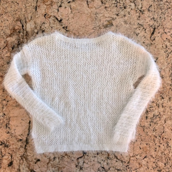Abercrombie Kids Girl’s Sweater Winter White Silver Sparkle Thread EC - Picture 12 of 12
